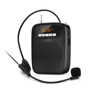 강사 교사 수업용 유선 헤드마이크 확성기 휴대용 블루투스 무선스피커 앰프 FM라디오 행사 안내 증폭기