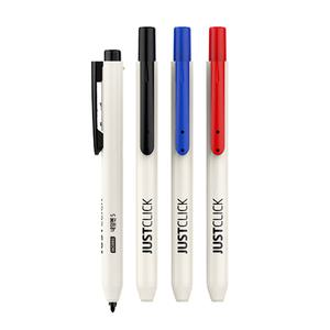 모리스 저스트클릭 네임펜S 낱개 노크식 유성 슬림 뚜껑 캡 없는 원터치 클릭 펜