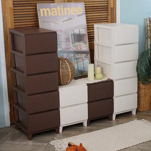 보노하우스 가든 라탄 서랍장 일반형 2단 플라스틱 수납장