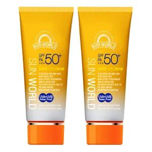 썬월드 수퍼 선크림 썬크림 x 2개 / SPF50+ PA+++ 80ml 워터프루프 자외선차단 기능성