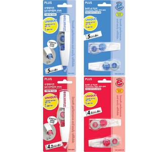 플러스 수정테이프 디스펜서 리필 펜형 화이트 필기구 수정용품 