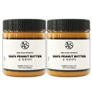 야스티 순 땅콩버터 크리미 300g X 2개 무첨가 100% 피넛버터 잼