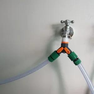 베란다 수도꼭지 분배 Y 커넥터/연결/부품/수도/연결구/세탁기/커플링/호스/커플러/호수