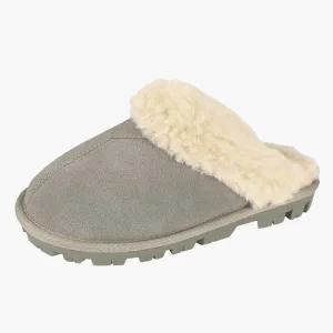 [롯데백화점]베어파우 MARY 여성 경량 소가죽 양털 어그 슬리퍼 K814302PD-W 머쉬룸