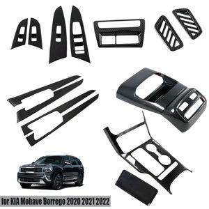 기아 모하비 보레고 카본 인테리어 기어 에어컨 통풍구 창문 제어 유리 스위치 커버 202