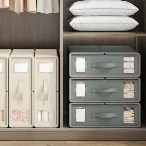 옥스포드 접이식 이불 정리함 리빙박스 옷 수납정리함