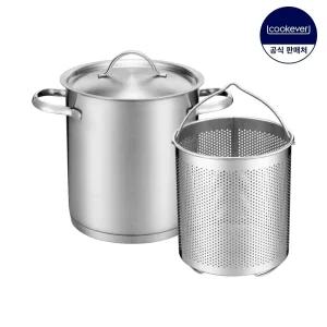쿡에버 에센셜 인덕션 스텐 파스타 냄비 18cm (STS 커버)