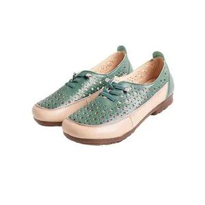 [하프클럽/]소가죽 여름용 여성 컴포트화 시원한펀칭 단화