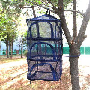 [칼루스]4단 메쉬 식기 건조망 블랙, 네이비