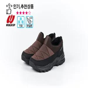 따뜻한 기모  털 겨울부츠 패딩슬립온 방한화  쿠셔감과 보온성이 우수한 월드컵 슬립마운틴