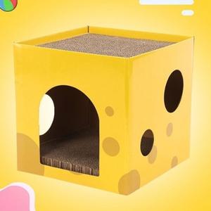 고양이 반려묘 스크래쳐 숨숨집 놀이집 하우스 대형 (WC83C1F)