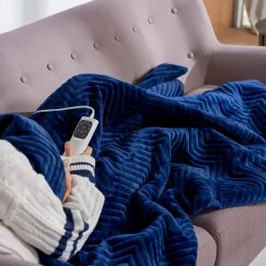 이메텍 프리미엄 벨벳 전기담요 GOK-098 (네이비블루)