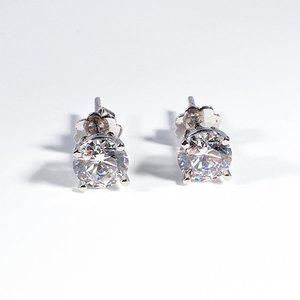[샤밍주얼리]7부 천연 다이아 귀걸이 GIA 레블 4프롱 결혼 기념일 여자 친구 예물 선물