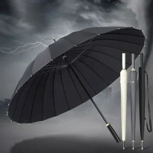 24k 튼튼한 대형 장우산 태풍 골프 우산 커버 포함 2단우산