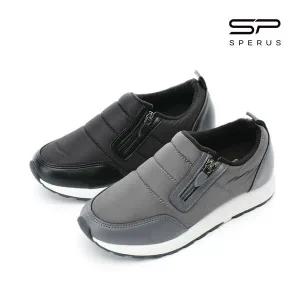 [하프클럽/]기모 안감의 따뜻한 국산 여성 패딩슬립온 마룬지퍼