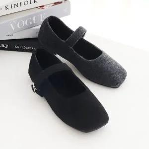 [롯데백화점]원더슈즈 에뛰드 컴포트 쿠션 미끄럼방지 모직 플랫 메리제인 1CM K-CC981