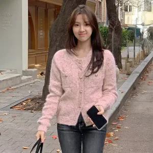 [모어렌] [MADE] 모펠 믹스 골드 버튼 트위드 울 가디건[tcd0398]