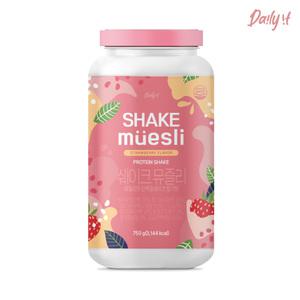 [쉐이크뮤즐리] 맛있는 식사대용 17곡 단백질쉐이크 딸기맛 750g 1통