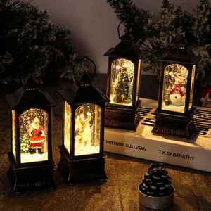 크리스마스 스노우볼 오르골 무드등 산타 워터볼 조명 5X14cm
