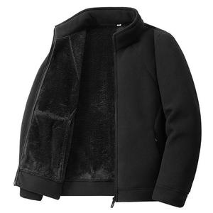 EAMT 남자 야상사파리 겨울 야상 집업 빅사이즈 하이넥 가디건 기모 보온 맨투맨 이중 플리스 도톰 코트 EU