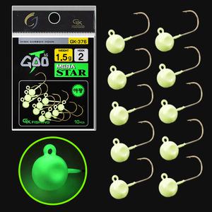 금호 GK-376 야광 지그 헤드 볼락 아징 바늘 봉돌 0.6g 0.8g 1.5g 벌크