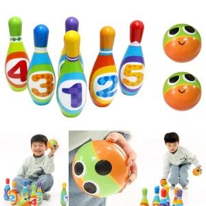 캐스B 러버 볼링세트 말랑 볼링핀 소프트볼 공놀이 목표 맞추기 게임 스포츠 유아 어린이