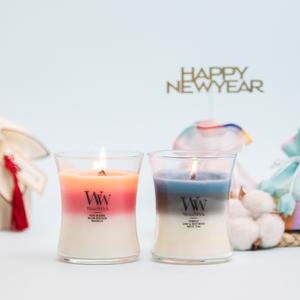 우드윅 미디엄 캔들 2개 세트 (선물상자, 파우치)