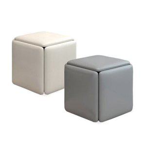 비욘드퍼니싱 인테리어 큐브형 스툴 바퀴형