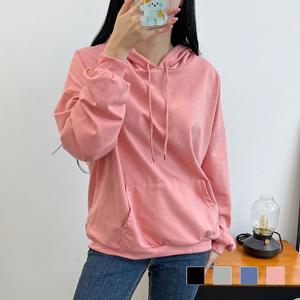 여자 베이직 무지 블랙 후드티 모자티 오버핏 후드