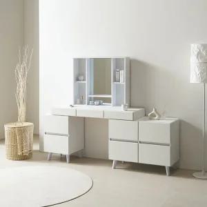 홈즈 레온 확장형 화장대 수납거울 세트 HHS047