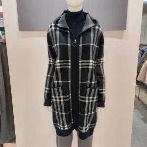 [롯데백화점]안지크 체크배색오버후드가디건AG4KC5100