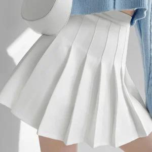 2컬러 여름 흰치마 플레어미니스커트 흰색 플리츠 테니스치마바지 하이웨스트 빅사이즈