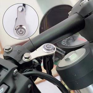 LED 오토바이 스위치 온+오프 핸들 바 마운트 알루미늄 합금 방수 12V 안개등 램프 오토바이 경적 푸시 버튼 스위치