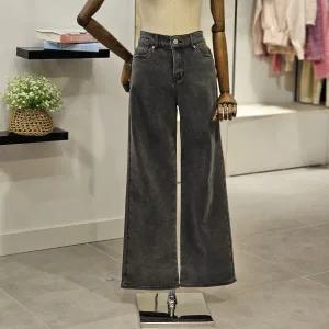 [대구백화점] [반에이크]기모 가죽와펜 통 청바지(VB4ZDLM206T)