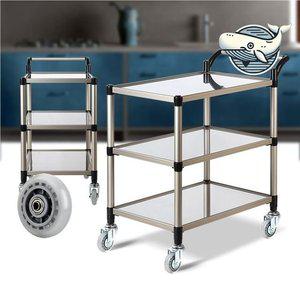 스탠레스 3단 이동식 주방카트 다용도 트롤리 (WFGRHM8)