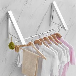 [KGPQVIOS_4B]공간활용 벽걸이 행거 폴딩 벽옷걸이 화이트
