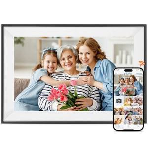 디지털 액자 - 10.1인치 터치스크린 1280x800 HD 디스플레이(32GB 저장 용량 포함), V포토 앱을 통한 사진 공유가 가능한 WiFi 일렉트로닉, 자동 회전, 엄마, 친구 및 가족을 위한 선물