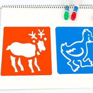 RR 소형 스텐실판 6종세트(크리스마스) 모양 인쇄 미술 놀이