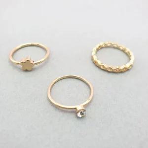 하트케이스 3종반지세트 패션반지 문구팬시용 학생청소년우정