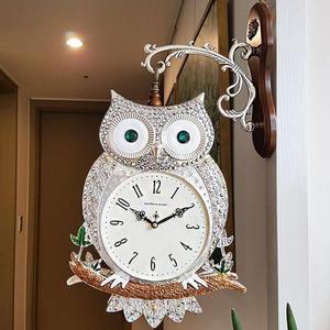 [BZJJ6JK6_4B]모던부엉이 무소음 양면시계 (화이트)