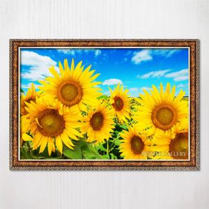 1000 피스 직소퍼즐 해바라기들판 골드 액자 조각 pcs 풍경 화퍼즐 그림퍼즐 취미생활 명 리차드