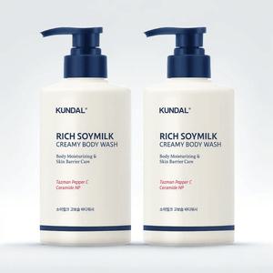 쿤달 소이밀크 바디워시 500ml 2개 고보습 진정 광채 각질 케어 촉촉한 저자극