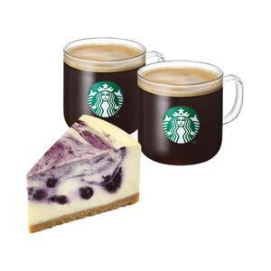 [스타벅스]아메리카노T2잔+블루베리마블치즈케이크