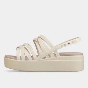 [크록스]여성 브루클린 스트래피 로우 웨지 힐 슬리퍼 샌들 206751-2Y2