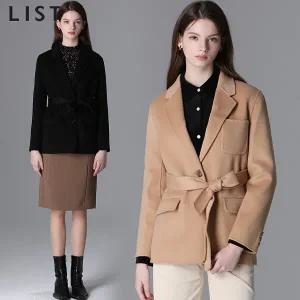 [리스트(LIST)] 플랩 포켓 울 핸드메이드 코트 (택가격:328000원)