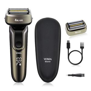 베노아 메탈릭 마스터 쉐이버 티타늄코팅 4중날 IPX7 방수 전동 정밀면도기