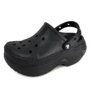 크록스 벨라 플랫폼 클로그 여성샌들 블랙 210062-001