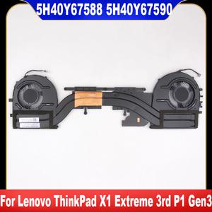 레노버 씽크패드 X1 익스트림 3 세대 P1 노트북용 CPU GPU 냉각 FAN 쿨러 방열판 5H40Y67590 5H40Y67588