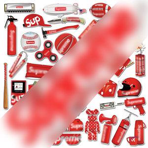 슈프림 스티커 아이패드 스트릿 감성 핸드폰 캐리어 리무버블 빈티지 노트북 꾸미기 레드