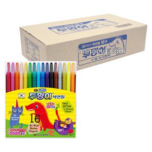 지구 투명이색연필 16색 (샤프식) 12개입